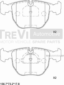 Trevi Automotive PF1615 - Komplet Pločica, disk-kočnica www.molydon.hr