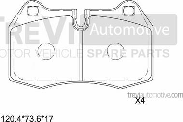 Trevi Automotive PF1616 - Komplet Pločica, disk-kočnica www.molydon.hr