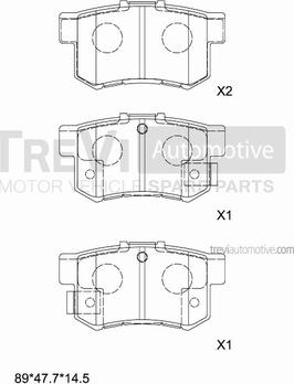 Trevi Automotive PF1610 - Komplet Pločica, disk-kočnica www.molydon.hr