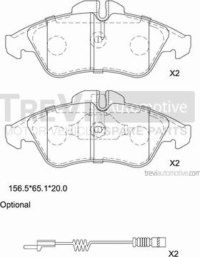 Trevi Automotive PF1618 - Komplet Pločica, disk-kočnica www.molydon.hr