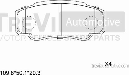 Trevi Automotive PF1630 - Komplet Pločica, disk-kočnica www.molydon.hr