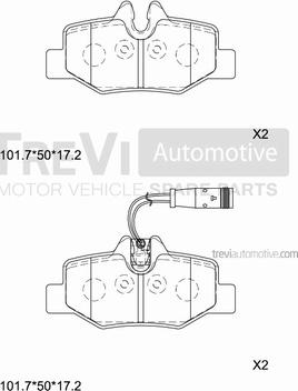 Trevi Automotive PF1632 - Komplet Pločica, disk-kočnica www.molydon.hr