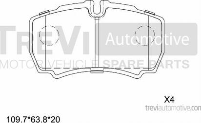 Trevi Automotive PF1624 - Komplet Pločica, disk-kočnica www.molydon.hr