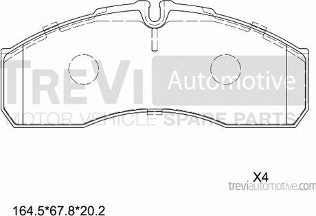 Trevi Automotive PF1623 - Komplet Pločica, disk-kočnica www.molydon.hr