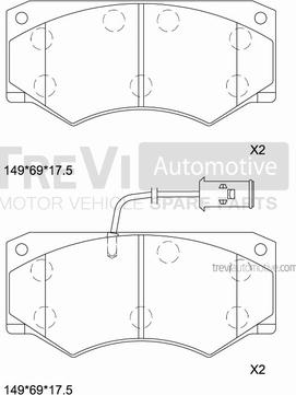 Trevi Automotive PF1675 - Komplet Pločica, disk-kočnica www.molydon.hr