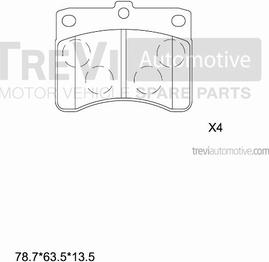 Trevi Automotive PF1676 - Komplet Pločica, disk-kočnica www.molydon.hr