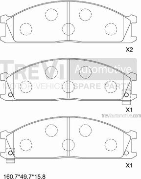 Trevi Automotive PF1677 - Komplet Pločica, disk-kočnica www.molydon.hr