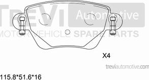 Trevi Automotive PF1094 - Komplet Pločica, disk-kočnica www.molydon.hr