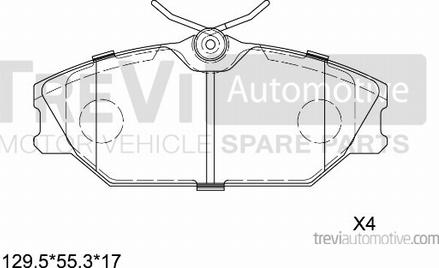 Trevi Automotive PF1096 - Komplet Pločica, disk-kočnica www.molydon.hr