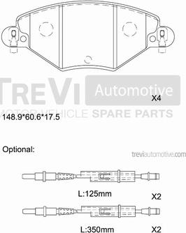 Trevi Automotive PF1090 - Komplet Pločica, disk-kočnica www.molydon.hr