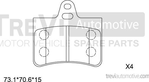 Trevi Automotive PF1092 - Komplet Pločica, disk-kočnica www.molydon.hr