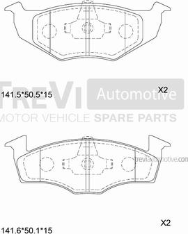 Trevi Automotive PF1049 - Komplet Pločica, disk-kočnica www.molydon.hr