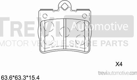 Trevi Automotive PF1058 - Komplet Pločica, disk-kočnica www.molydon.hr