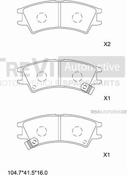 Trevi Automotive PF1067 - Komplet Pločica, disk-kočnica www.molydon.hr