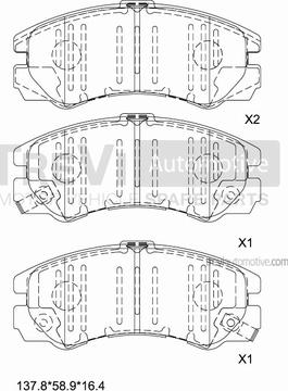 Trevi Automotive PF1004 - Komplet Pločica, disk-kočnica www.molydon.hr