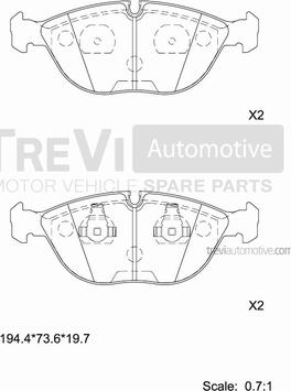 Trevi Automotive PF1000 - Komplet Pločica, disk-kočnica www.molydon.hr