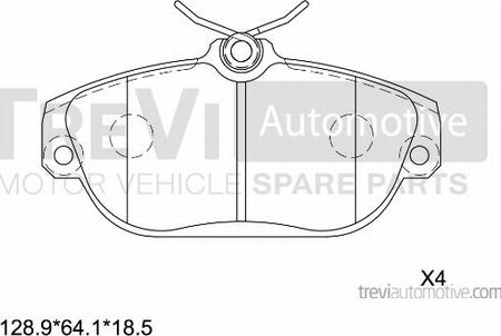 Trevi Automotive PF1008 - Komplet Pločica, disk-kočnica www.molydon.hr