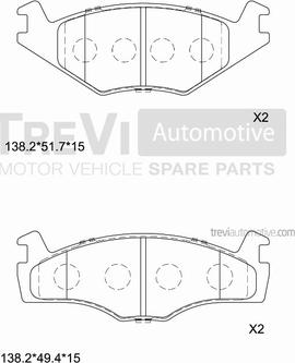 Trevi Automotive PF1018 - Komplet Pločica, disk-kočnica www.molydon.hr