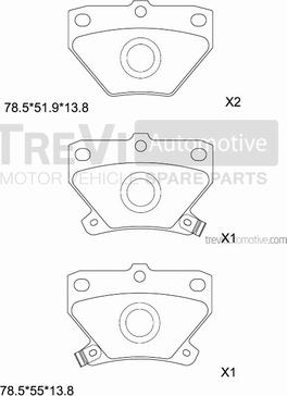 Trevi Automotive PF1084 - Komplet Pločica, disk-kočnica www.molydon.hr