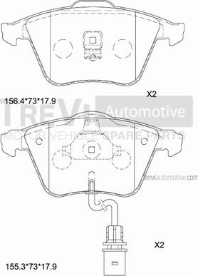 Trevi Automotive PF1087 - Komplet Pločica, disk-kočnica www.molydon.hr