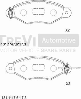 Trevi Automotive PF1039 - Komplet Pločica, disk-kočnica www.molydon.hr