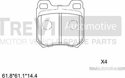 Trevi Automotive PF1036 - Komplet Pločica, disk-kočnica www.molydon.hr