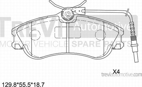 Trevi Automotive PF1033 - Komplet Pločica, disk-kočnica www.molydon.hr