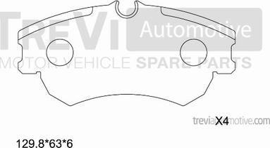 Trevi Automotive PF1037 - Komplet Pločica, disk-kočnica www.molydon.hr