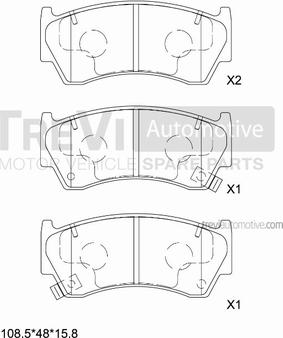 Trevi Automotive PF1024 - Komplet Pločica, disk-kočnica www.molydon.hr