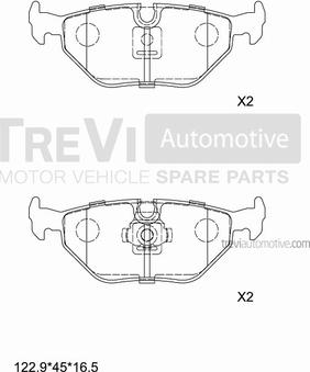 Trevi Automotive PF1020 - Komplet Pločica, disk-kočnica www.molydon.hr