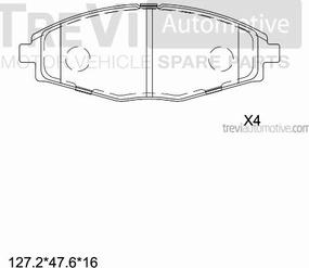 Trevi Automotive PF1071 - Komplet Pločica, disk-kočnica www.molydon.hr