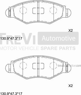 Trevi Automotive PF1077 - Komplet Pločica, disk-kočnica www.molydon.hr