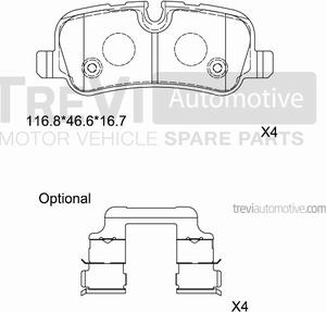 Trevi Automotive PF1190 - Komplet Pločica, disk-kočnica www.molydon.hr