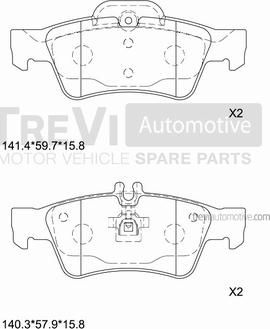 Trevi Automotive PF1148 - Komplet Pločica, disk-kočnica www.molydon.hr