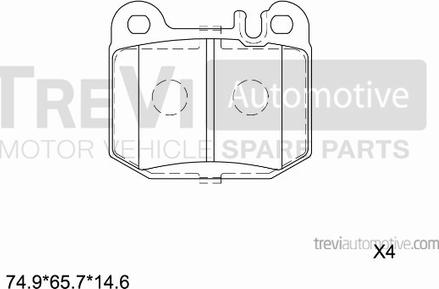 Trevi Automotive PF1142 - Komplet Pločica, disk-kočnica www.molydon.hr