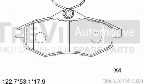 Trevi Automotive PF1159 - Komplet Pločica, disk-kočnica www.molydon.hr