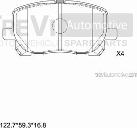 Trevi Automotive PF1151 - Komplet Pločica, disk-kočnica www.molydon.hr