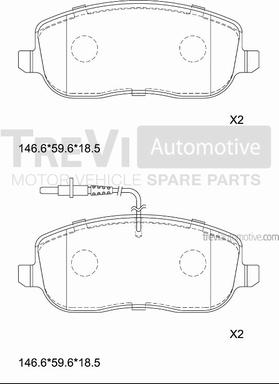 Trevi Automotive PF1164 - Komplet Pločica, disk-kočnica www.molydon.hr