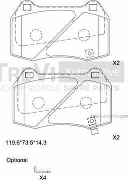 Trevi Automotive PF1166 - Komplet Pločica, disk-kočnica www.molydon.hr