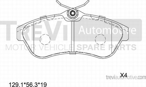 Trevi Automotive PF1160 - Komplet Pločica, disk-kočnica www.molydon.hr