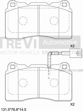 Trevi Automotive PF1162 - Komplet Pločica, disk-kočnica www.molydon.hr