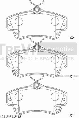 Trevi Automotive PF1108 - Komplet Pločica, disk-kočnica www.molydon.hr