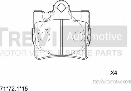 Trevi Automotive PF1103 - Komplet Pločica, disk-kočnica www.molydon.hr