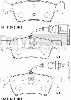 Trevi Automotive PF1114 - Komplet Pločica, disk-kočnica www.molydon.hr