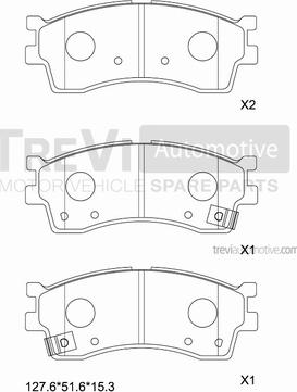 Trevi Automotive PF1185 - Komplet Pločica, disk-kočnica www.molydon.hr