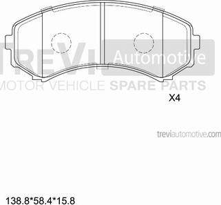 Trevi Automotive PF1186 - Komplet Pločica, disk-kočnica www.molydon.hr