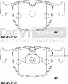 Trevi Automotive PF1183 - Komplet Pločica, disk-kočnica www.molydon.hr