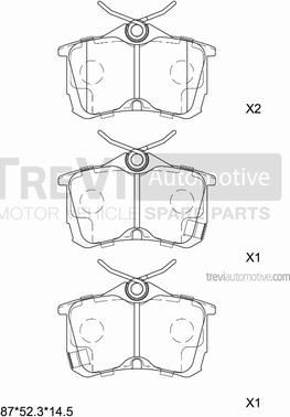 Trevi Automotive PF1139 - Komplet Pločica, disk-kočnica www.molydon.hr