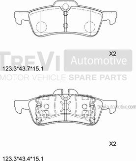 Trevi Automotive PF1135 - Komplet Pločica, disk-kočnica www.molydon.hr