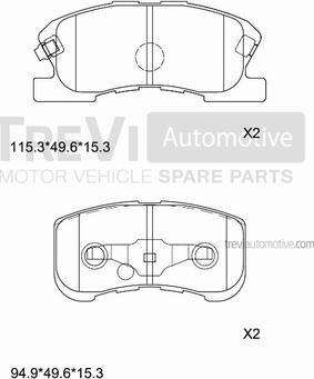 Trevi Automotive PF1136 - Komplet Pločica, disk-kočnica www.molydon.hr